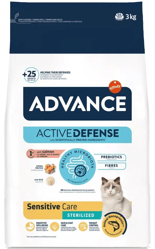 Advance Cat Sterilized Salmon Sensitive ЛОСОСЬ корм для стерилизованных кошек 3 кг (922081)
